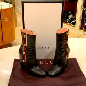 GUCCI BLACK CARLY MID CALF BOOTS-💯AUTHENTIC